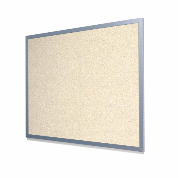 Type II Woven Vinyl Koroseal Linden Dorset Cork Board with Light Aluminum Frame